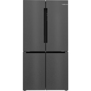 Bosch Serie 4 KFN96AXEA Frigorifero Side by Side 4 Porte Total No Frost Classe E Altezza 183 cm Acciaio nero spazzolato anti-impronta
