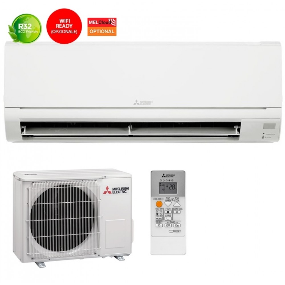 Mitsubishi MSZ-DW25VF - MUZ-DW25VF Condizionatore 9000 btu Gas R32 monosplit inverter Classe energetica A++/A+ - immagine 2