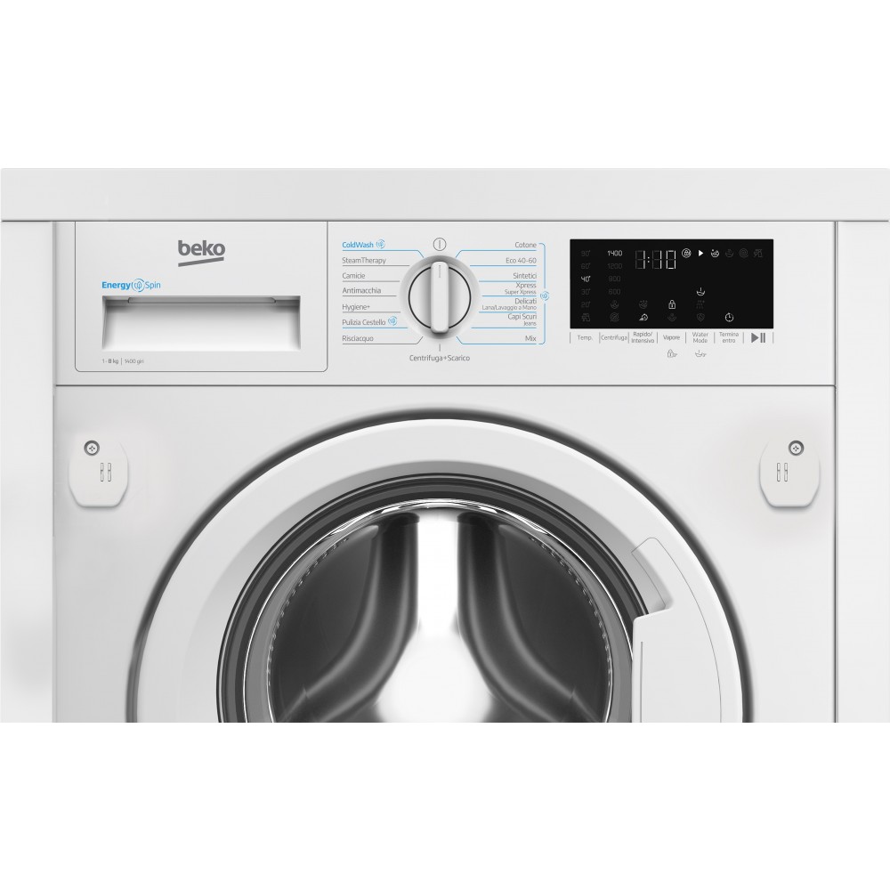 Beko WIT8A4BW Lavatrice da incasso Scomparsa totale 60 cm 8 Kg classe A 1400 giri/min. Motore Inverter AutoClean - immagine 2