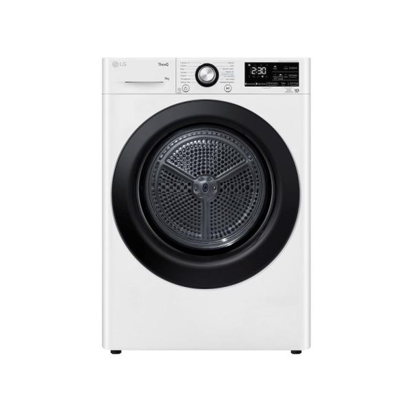 LG Asciugabiancheria 9 Kg SERIE V9 RH90V9AVBN Dual Inverter White e Black classe C